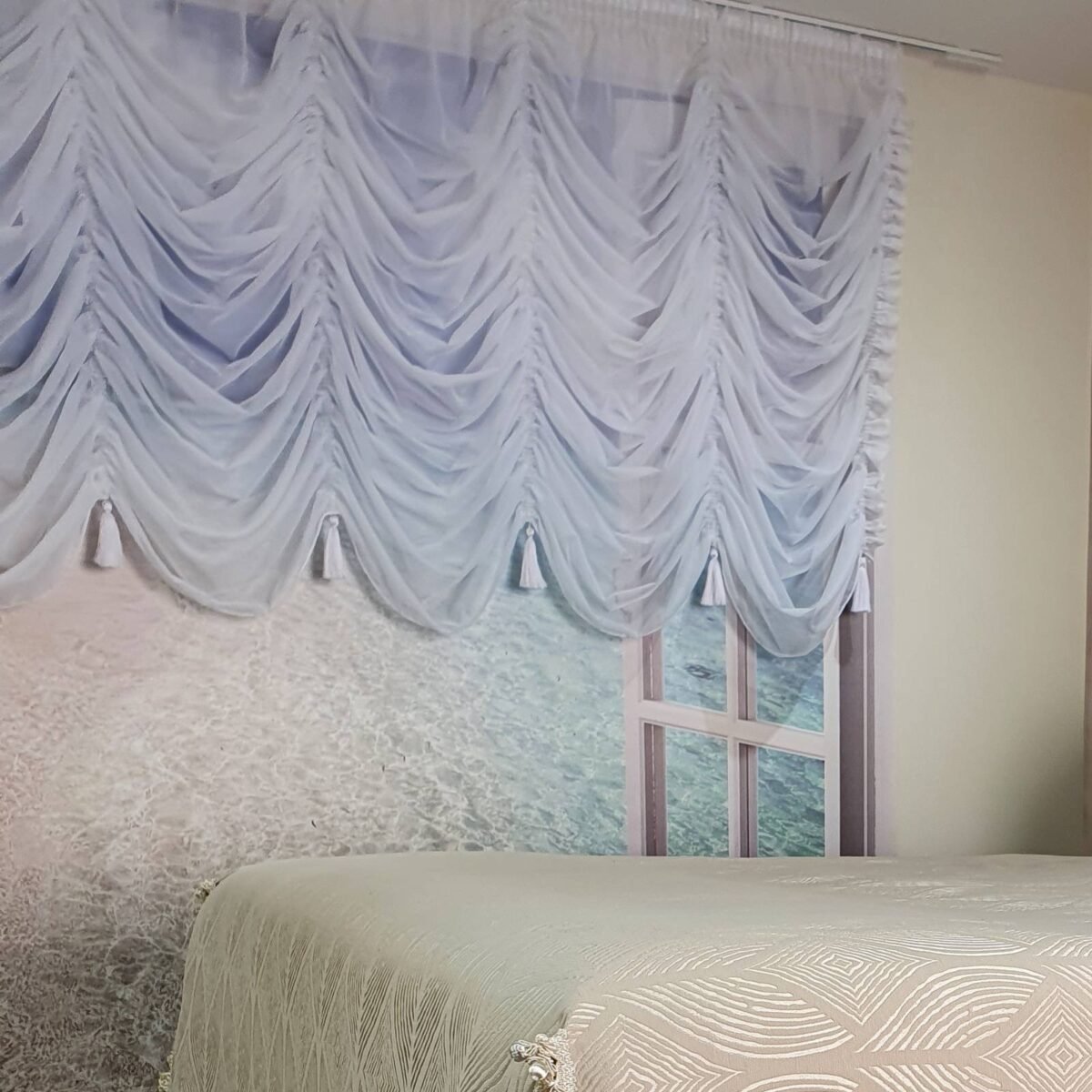 Pagal individualų užsakymą. Prabangi Romantišką Provanso stiliaus prancūziška užuolaida, romanėtė Paris