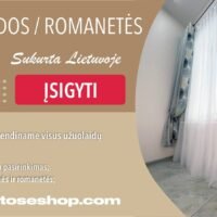 Pagal individualų užsakymą. Prabangi išskirtinio dizaino dienine užuolaida su plisuoto tiulio audinio dekoru