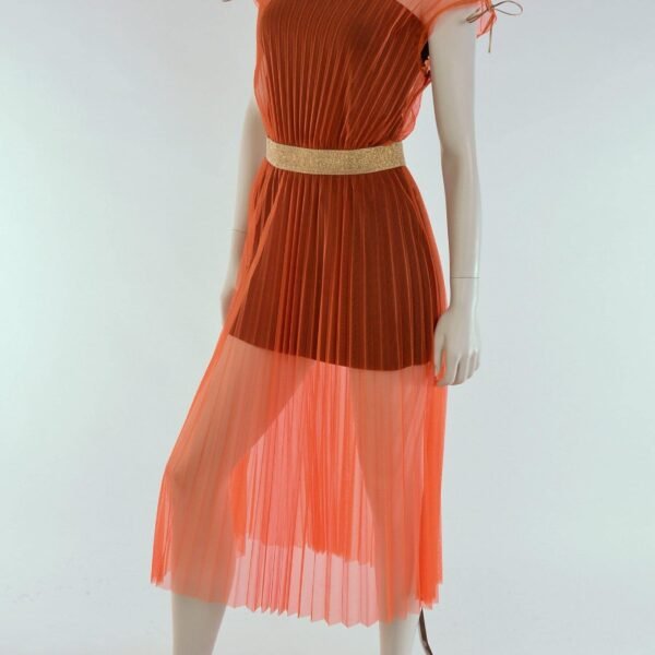 Summer sunray plisse transparent youth modern tulle dress 9463 scaled