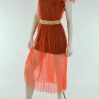 Summer sunray plisse transparent youth modern tulle dress 9464 scaled