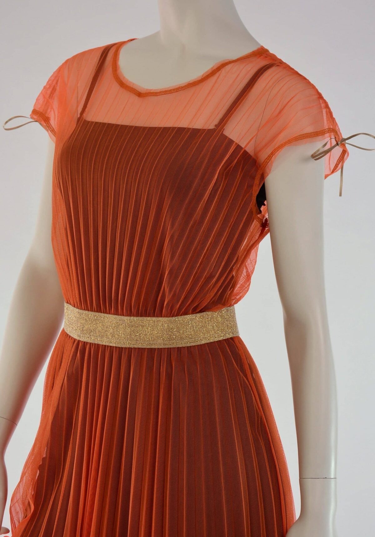 Summer sunray plisse transparent youth modern tulle dress 9465 scaled