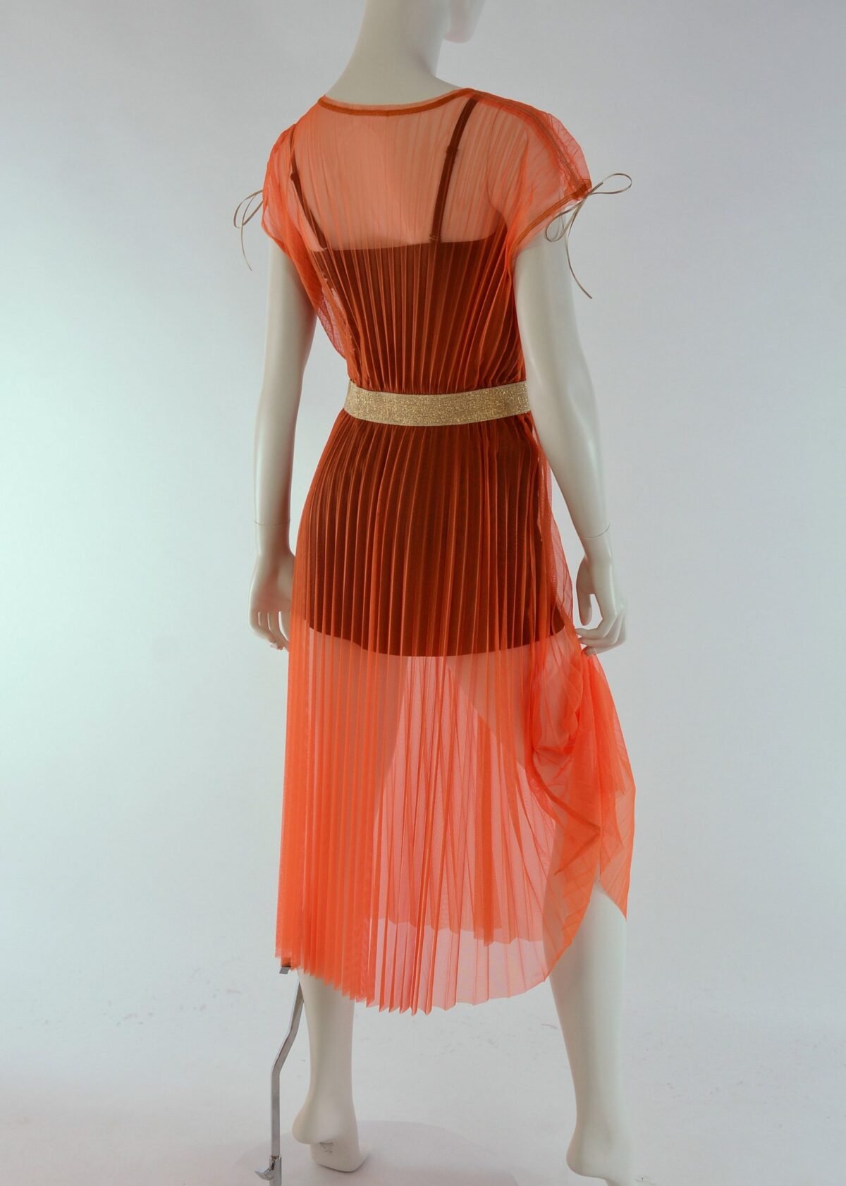 Summer sunray plisse transparent youth modern tulle dress 9467 scaled