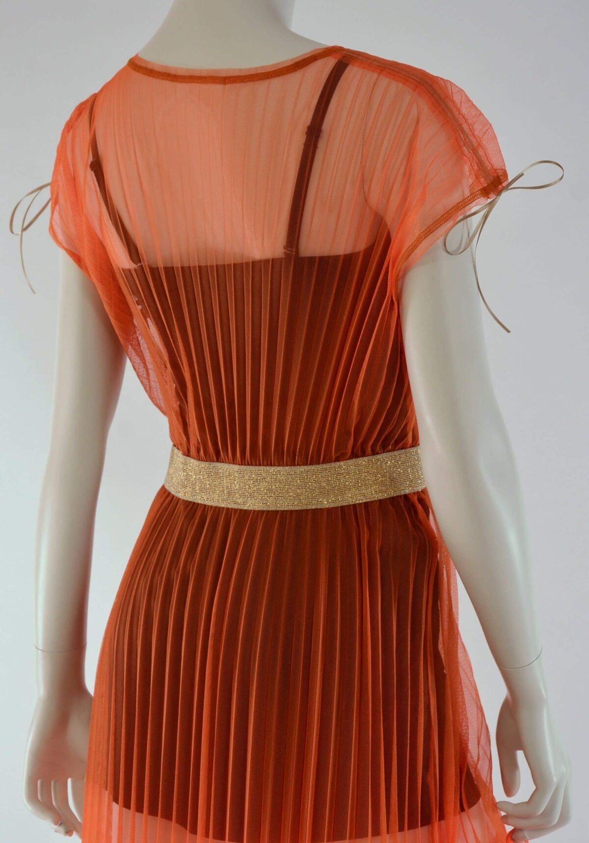 Summer sunray plisse transparent youth modern tulle dress 9468 scaled