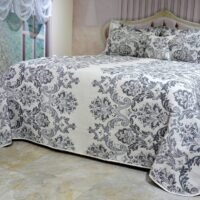 Lovatiesė Dina dvipuse baltai pilkos spalvos originalaus dizaino 250×250