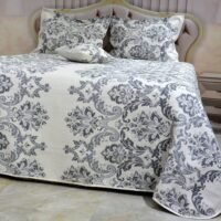 Lovatiesė Dina dvipuse baltai pilkos spalvos originalaus dizaino 250×250