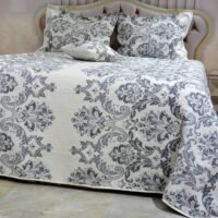 Lovatiesė Dina dvipuse baltai pilkos spalvos originalaus dizaino 250×250