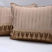 Pagalvės dekorui su klostuotais intarpais 1. Pagal individualų užsakymą.