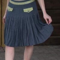 linen pleated skirts 105
