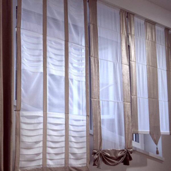 Pagal individualų užsakymą. Originalaus dizaino prabangi klostuota romanėtė užuolaida Osaka