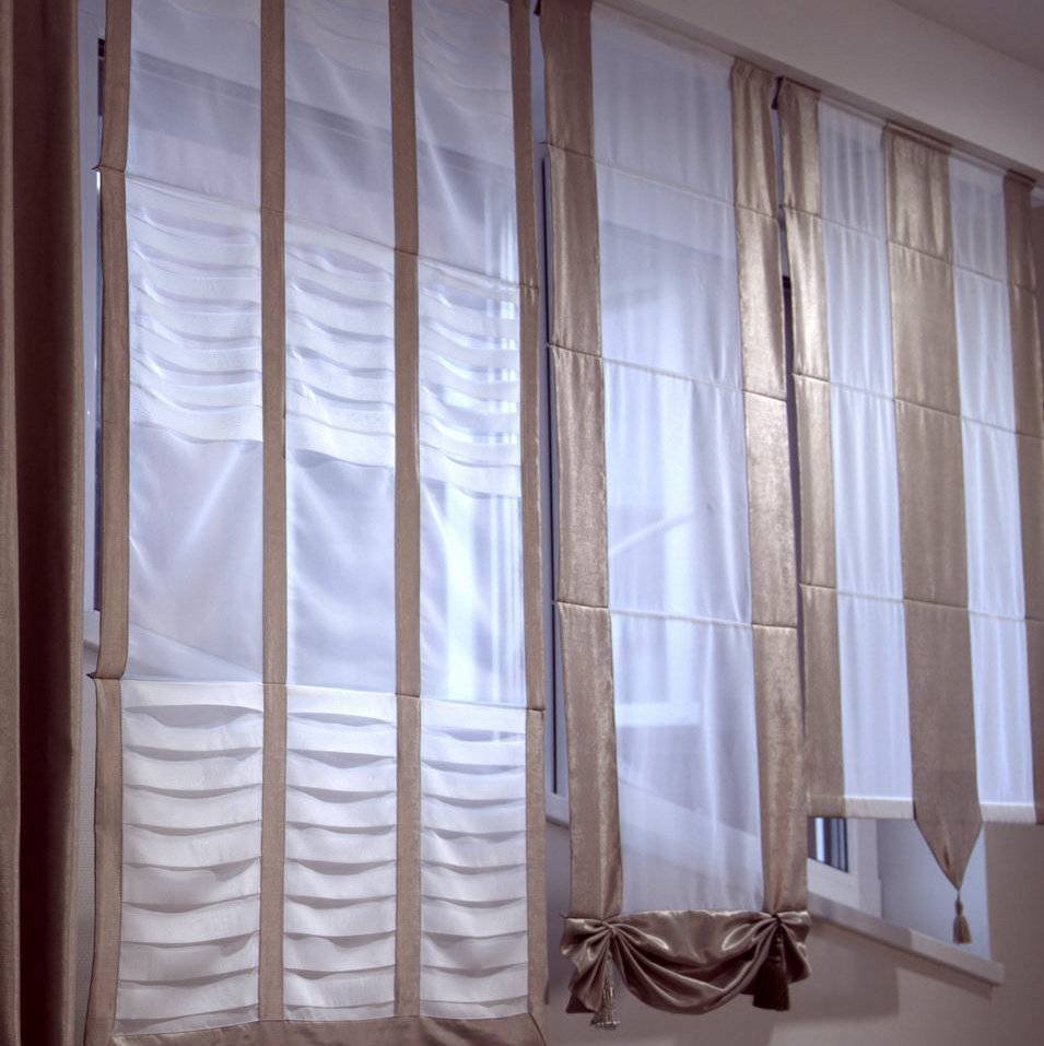 Pagal individualų užsakymą. Originalaus dizaino prabangi klostuota romanėtė užuolaida Osaka